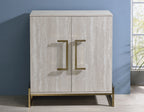 Larkin Faux-Marble Wine Cabinet